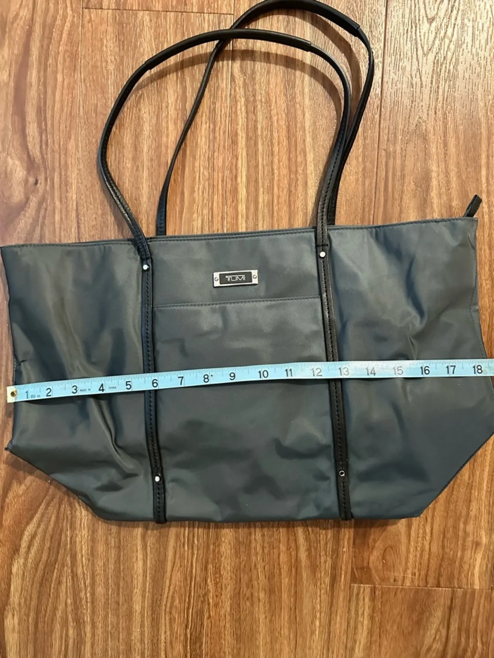 Tumi Voyager Zip Tope Gray and Black Nylon Tote - Picture 7 of 8